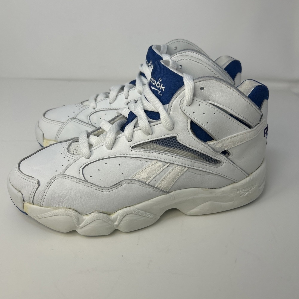 Vintage 1994 Reebok Preseason Paydirt Mid White Blue Sz 7 OG 2-22478